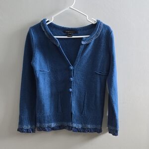 Marc Jacobs Size 4 Blue Wool Cardigan